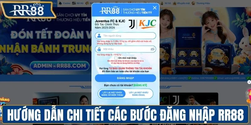 Hướng dẫn chi tiết các bước đăng nhập RR88