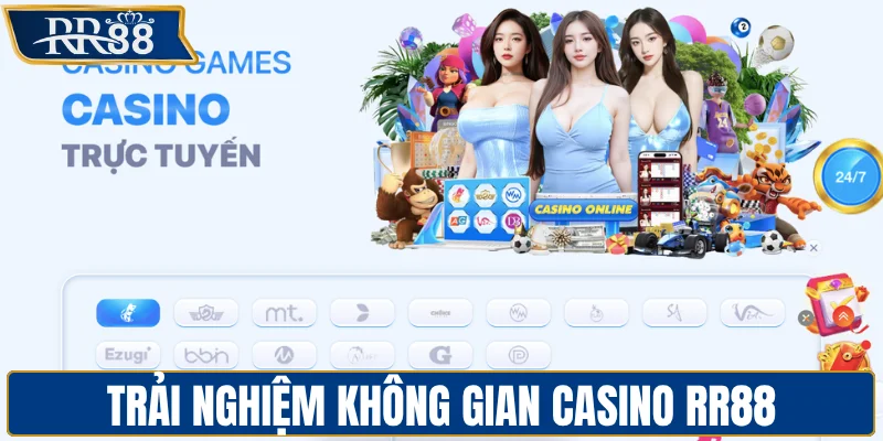 Trải nghiệm không gian casino RR88